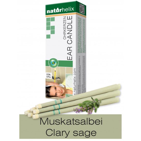 Candele Auricolari Naturhelix con olio di Salvia Sclarea, 6pz/cf