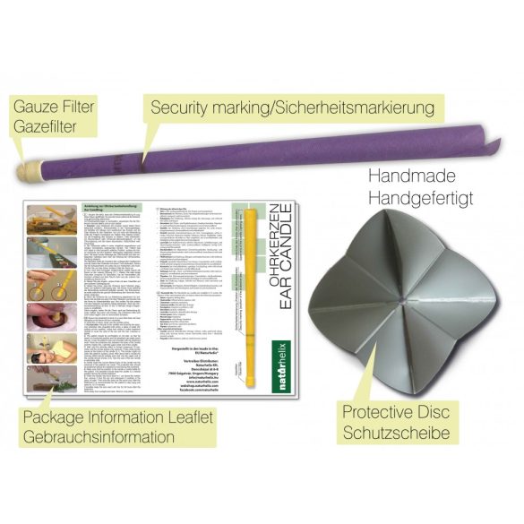 Naturhelix Ear Candles with Lavender Oil, 10pcs Pack