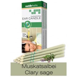 Naturhelix Ohrkerzen mit Muskatsalbei-Öl, 10er-Packung