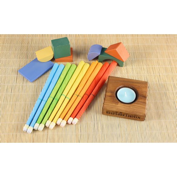 Candele Auricolari Arcobaleno per Bambini Naturhelix con olio di Camomilla, 10pz/cf