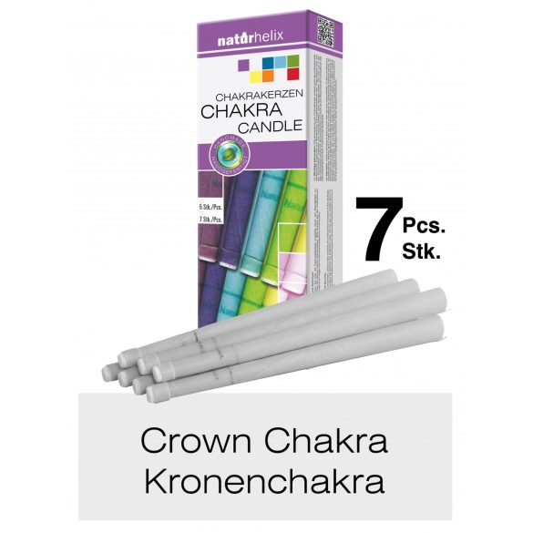 Candele Chakra - Chakra della Corona Naturhelix / Bianco, 7pz/cf