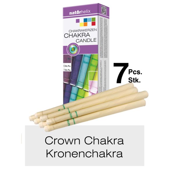 Naturhelix Chakrakerzen - Kronenchakra / Weiß, 7er-Packung