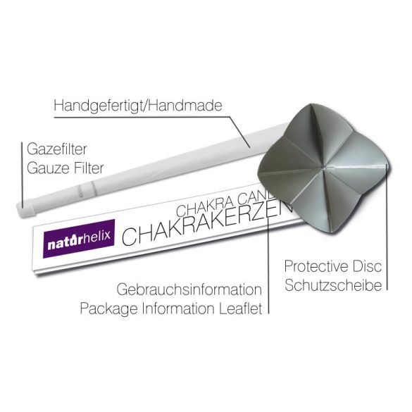 Naturhelix Chakrakerzen - Kronenchakra / Weiß, 7er-Packung