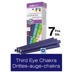   Naturhelix Chakrakerzen - Stirnchakra / Dunkelblau, 7er-Packung
