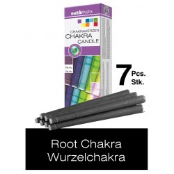   Naturhelix Chakrakerzen - Wurzelchakra / Schwartz, 7er-Packung