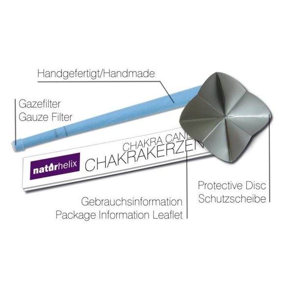 Naturhelix Chakrakerzen in Spektralfarben, 7er-Packung