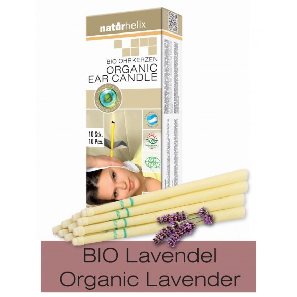 Candele Auricolari Biologiche Naturhelix  con olio di Lavanda, 10pz/cf