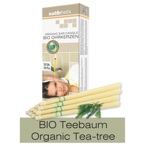 Candele Auricolari Biologiche Naturhelix con olio di Albero del Tè, 10pz/cf